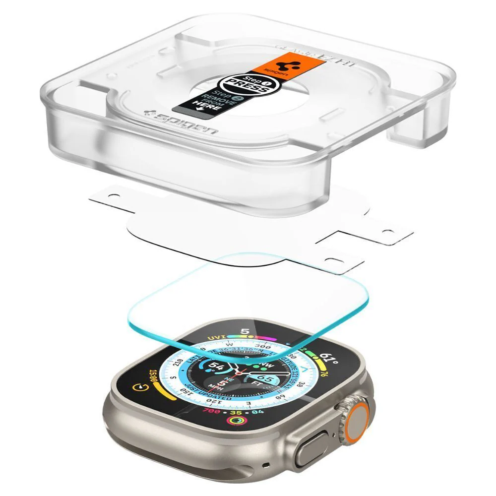 Spigen Apple Watch Ultra 3/2/1 49mm EZ Fit GLAS.tR Slim Glass Screen Protector 2PCS (Clear) - Image 6