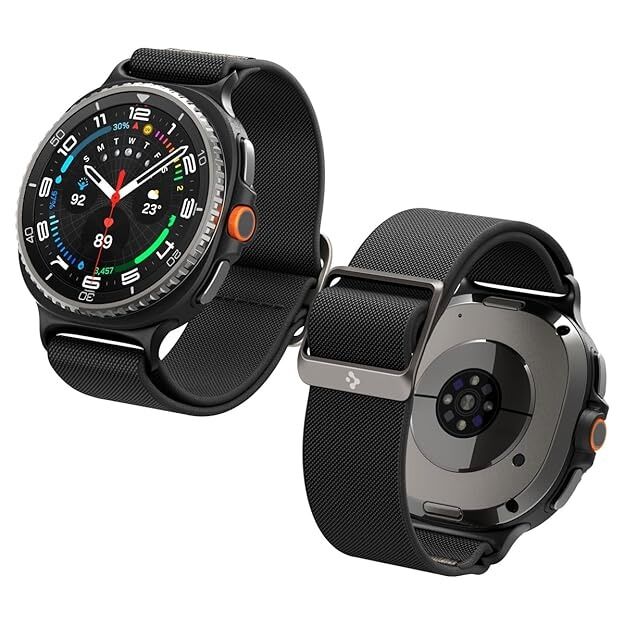 Spigen Galaxy Watch 8 40mm/44mm/Classic 46mm Lite Fit Band (Black) - Image 2