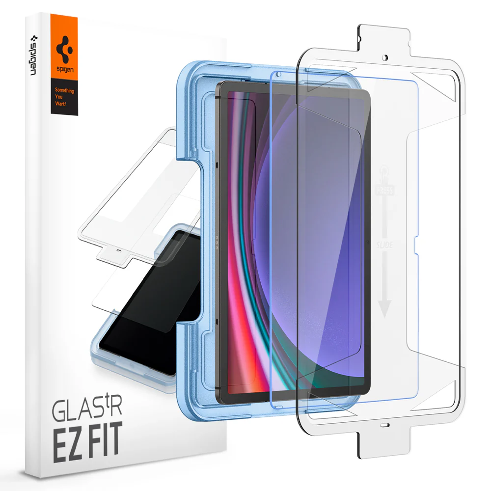 Spigen Samsung Galaxy Tab S10 Plus/S9 Plus 12.4 EZ Fit GLAS.tR Slim 1PC Glass Screen Protector (Clear)