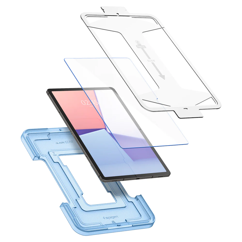 Spigen Samsung Galaxy Tab S10 Plus/S9 Plus 12.4 EZ Fit GLAS.tR Slim 1PC Glass Screen Protector (Clear) - Image 6