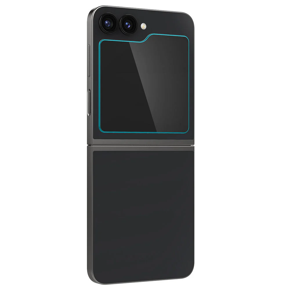 Spigen Samsung Galaxy Z Flip 6/7 FE EZ Fit GLAS.tR Slim 2PCS Glass Screen Protector (Clear) - Image 3