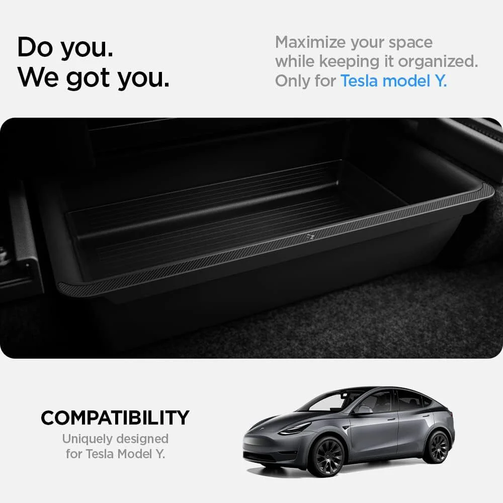 Spigen Tesla Model Y (2020-2026) Rear Under Air Outlet Storage Box TO223 (Carbon Edition) - Image 4