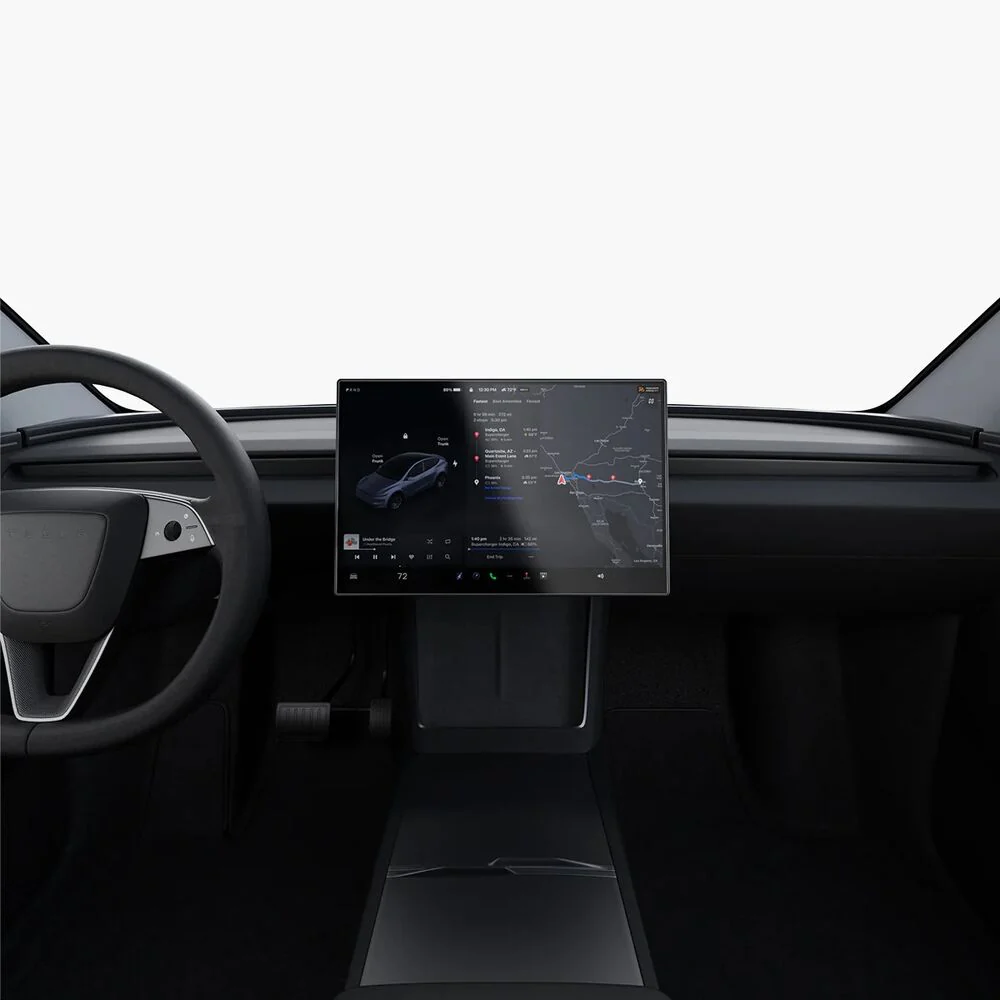 SPIGEN Tesla Model Y (2026) EZ Fit Anti-Glare Glass Screen Protector 16" (Black) - Image 6