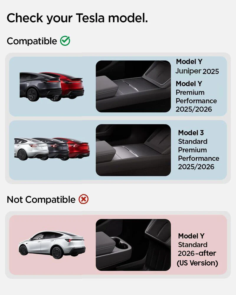 Spigen Tesla Model Y Juniper (2025-2026) Y L Center Console Organizer Tray TO220H (Carbon Edition) - Image 2