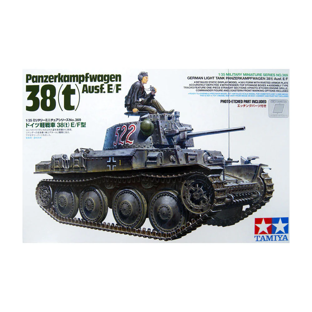 Tamiya 1/35 German Tank Panzerkampfwagen 38(T) Ausf. E/f New Tooling - Image 6