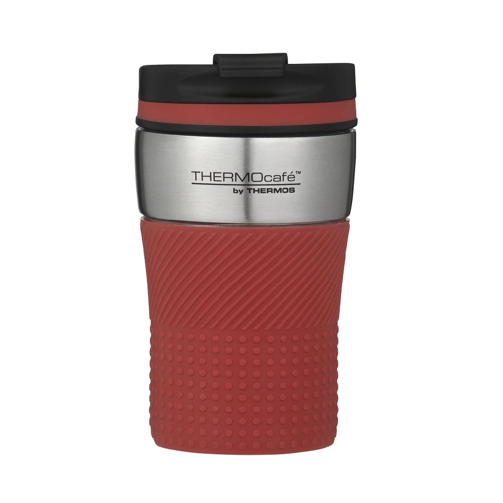 Thermos Thermocafe Stainless Steel Vacuum Insulated Coffee Cup 200Ml - Red