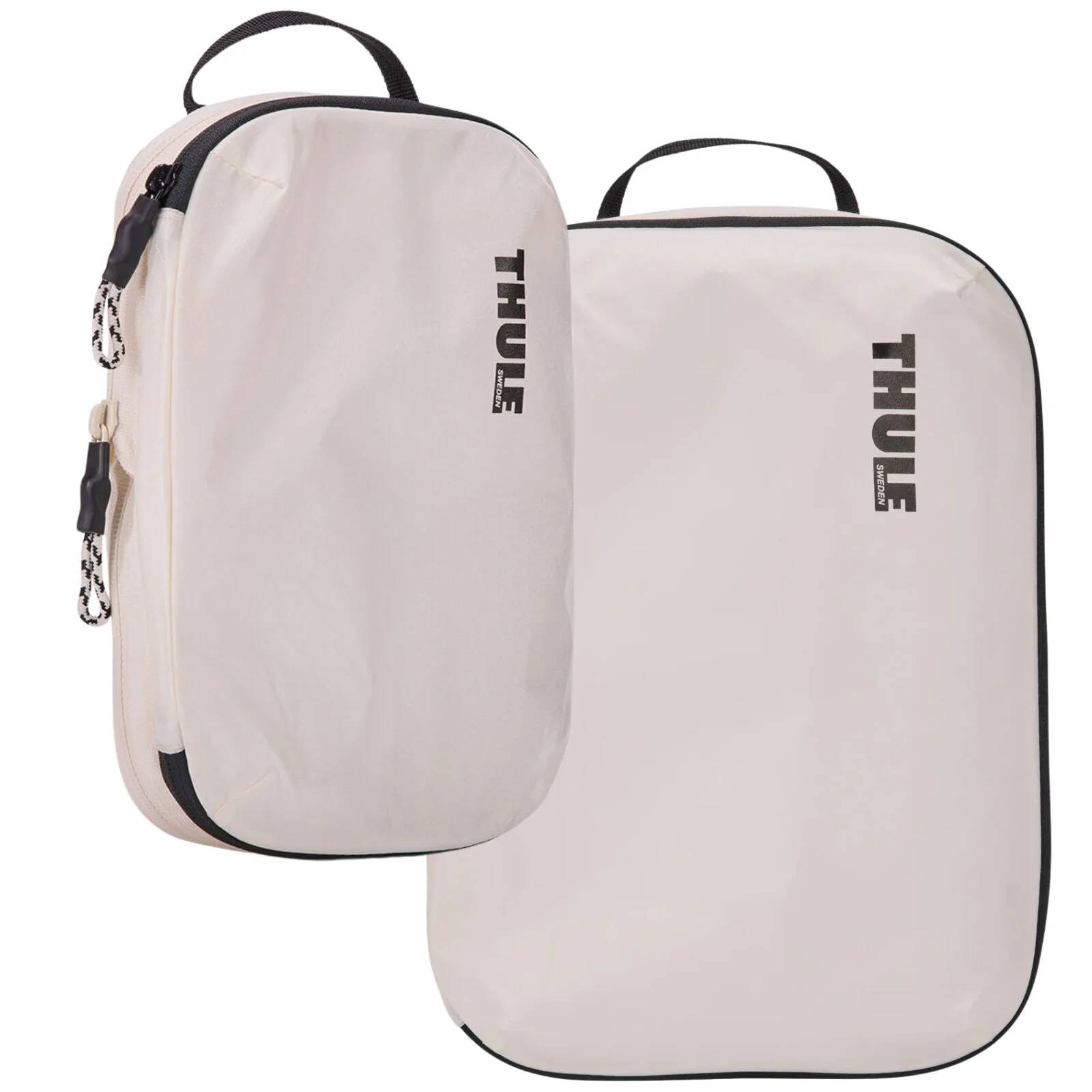 THULE Packing Cube Set Compression Travel Storage Bags Duo 2x (Small and Medium) White