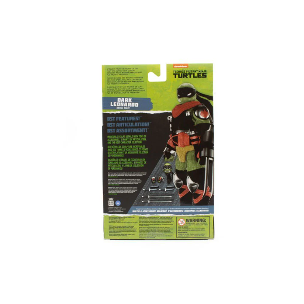 TMNT Dark Leonardo Battle Ready BST AXN 1:15 Kids/Adult Action Figure Toy - Image 7