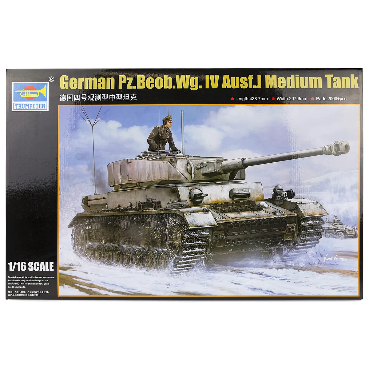 Trumpeter 1/16 German Pz.Beob.Wg.IV Ausf.J Tank Scaled Plastic Model Kit