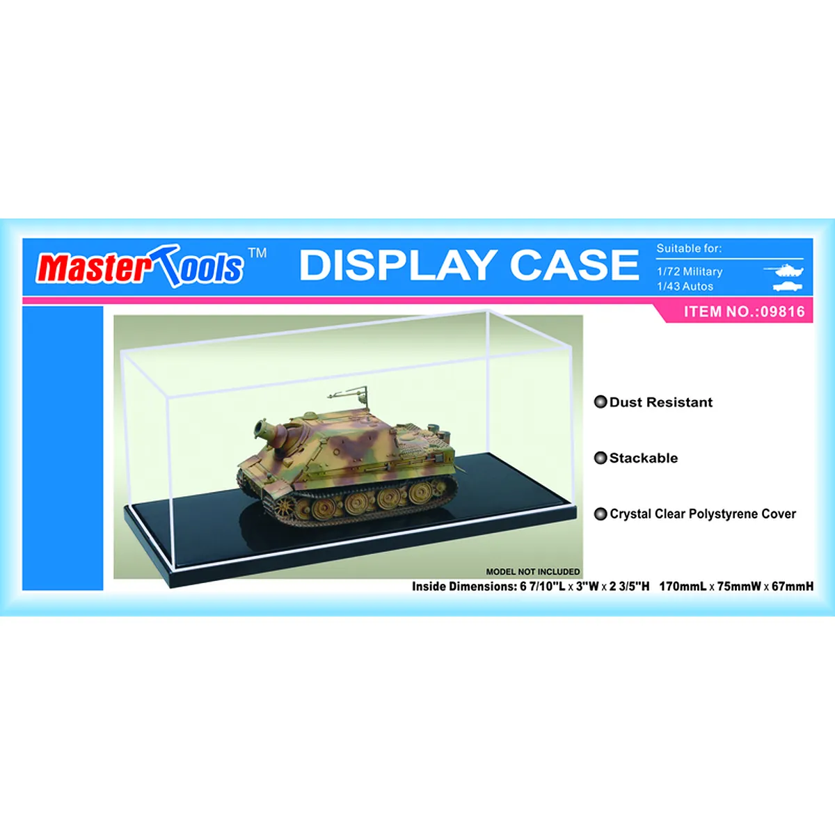 Trumpeter 170x75x67mm Scale Plastic Model Display Case - Image 4