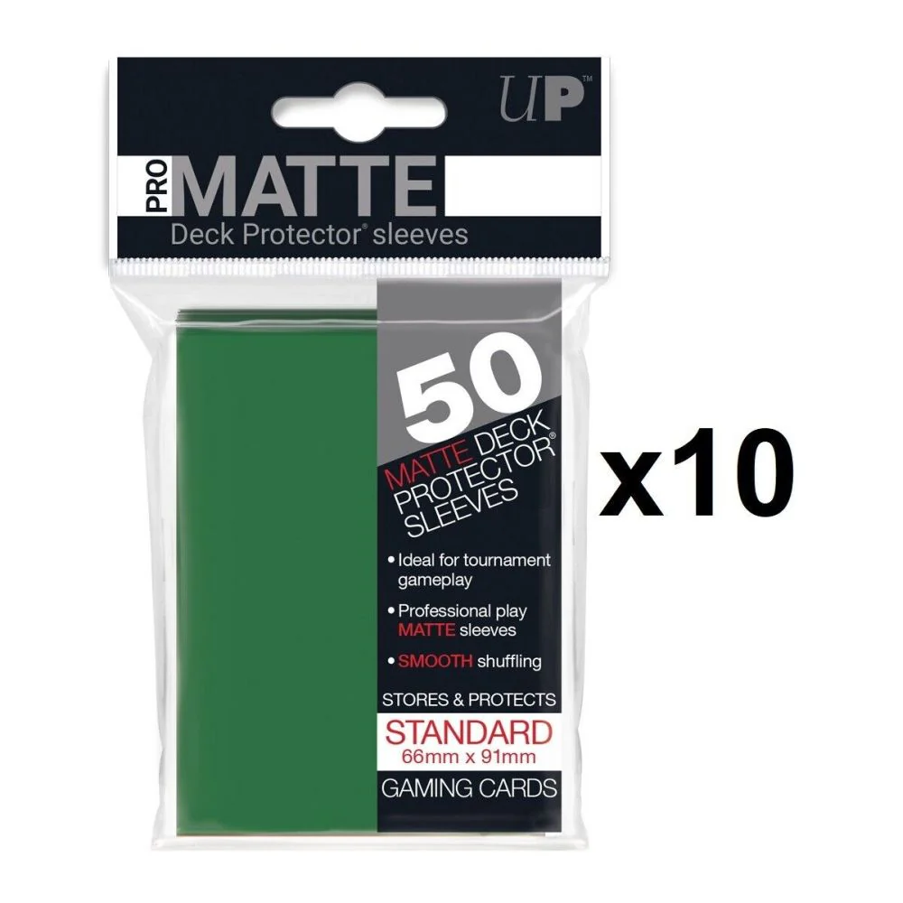 Ultra Pro: UP83765 PRO-Matte Standard Deck Protector Sleeves 500ct Bundle Green - Image 2