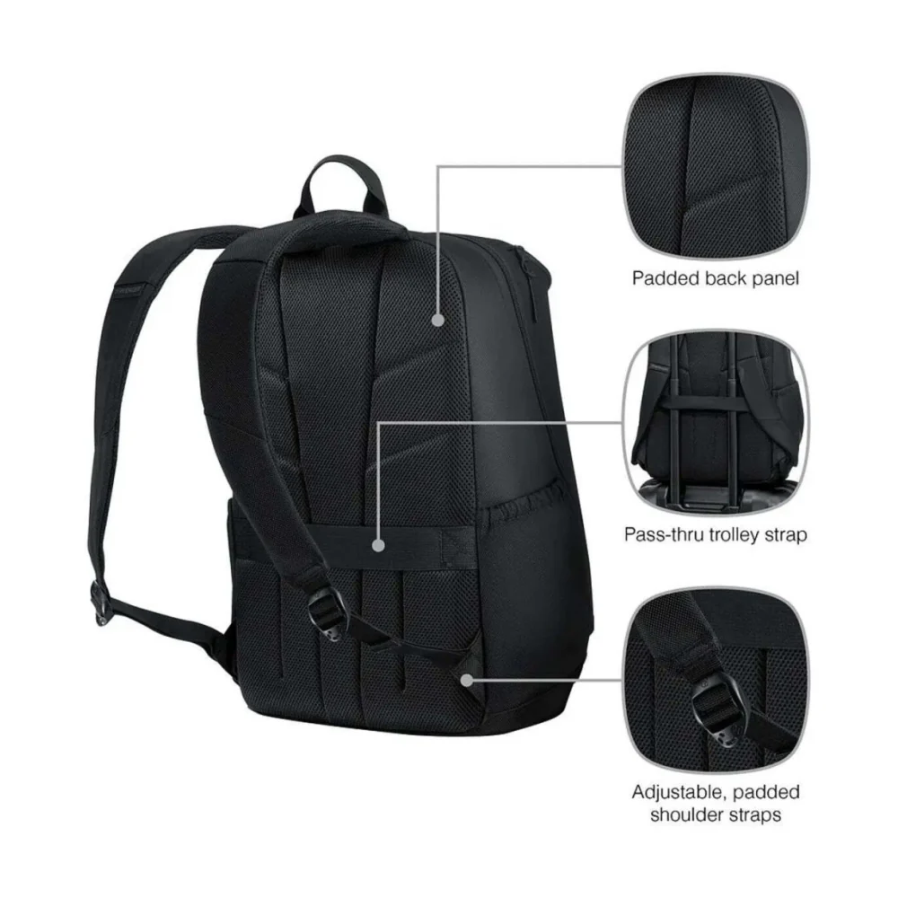 Wenger UrbanOne Laptop Front Pocket Recycled PET Backpack Black 15.6 Inches - Image 9