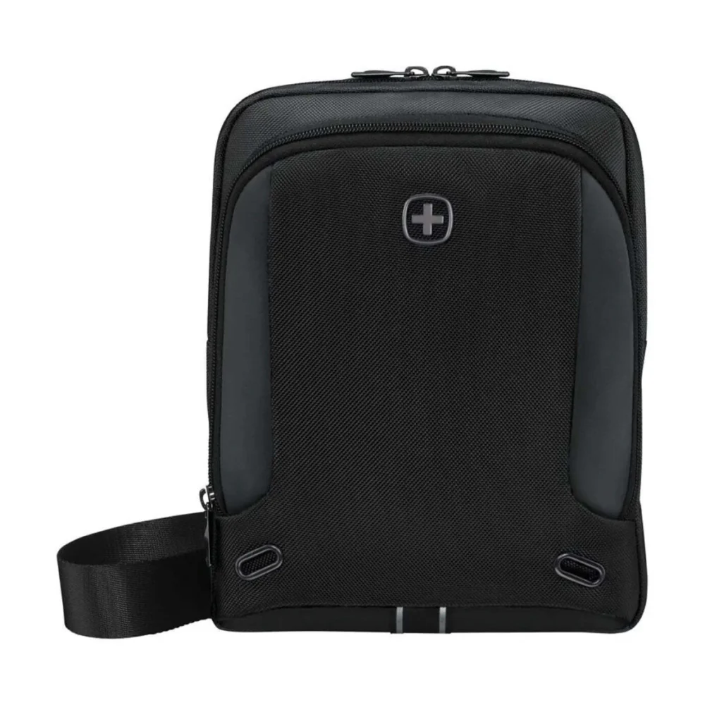 Wenger XE Crossbody Bag With 11 Inch Tablet Pocket Recycled PET Polyester Black. - Image 3