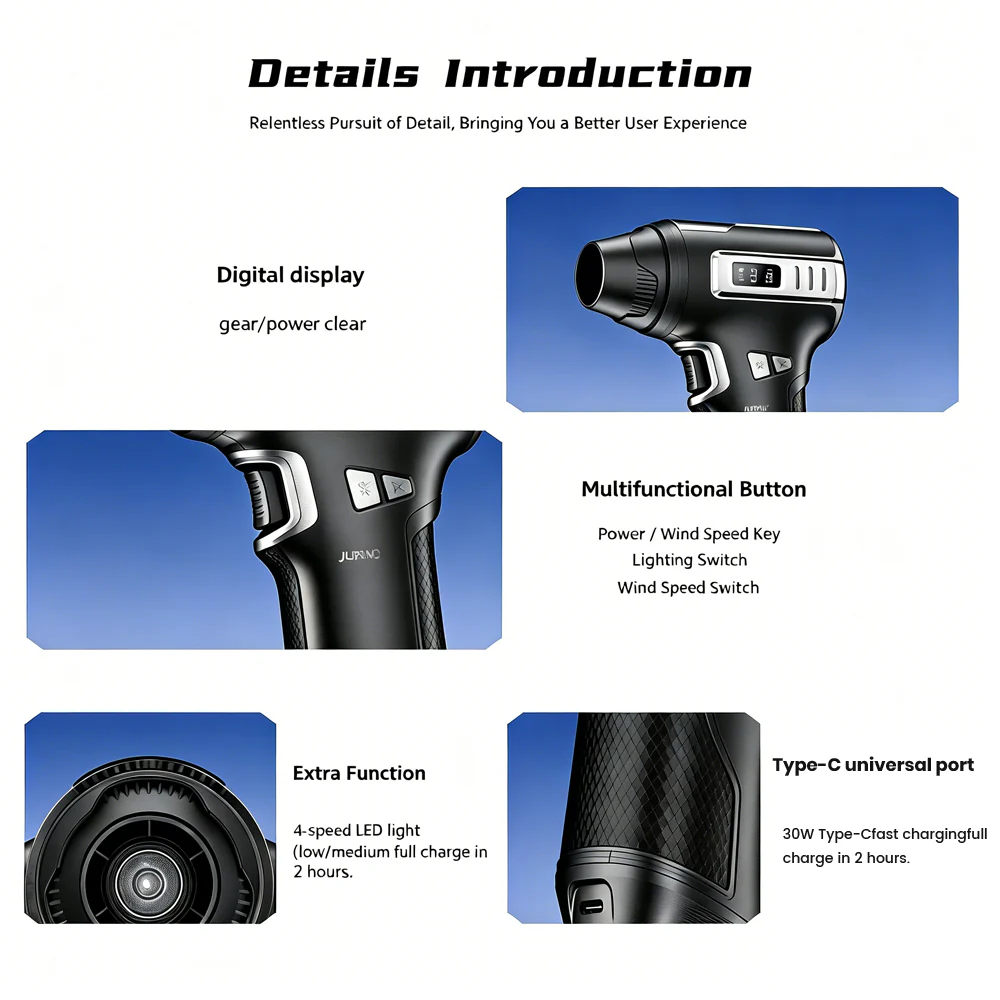 ZLOS MM10 Storm-Level Brush less High-Speed Turbo Air Duster Blower Gun - Image 4